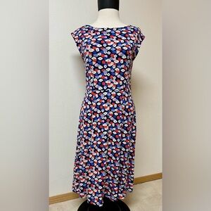 Boden Navy floral pattern dress women’s size 8R